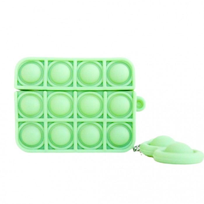 ЧОХОЛ ДЛЯ APPLE AIRPODS PRO Pop-it 3D, СИЛІКОНОВИЙ, зелений