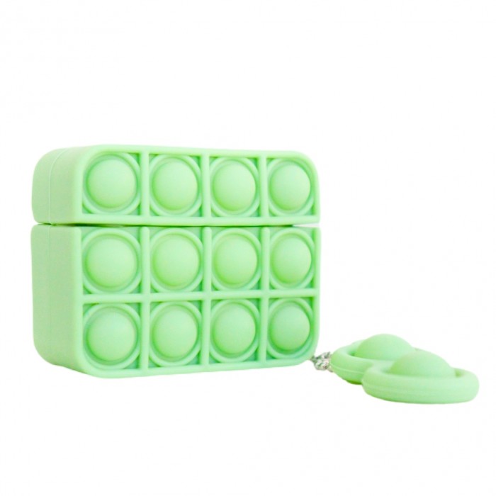 ЧОХОЛ ДЛЯ APPLE AIRPODS PRO Pop-it 3D, СИЛІКОНОВИЙ, зелений